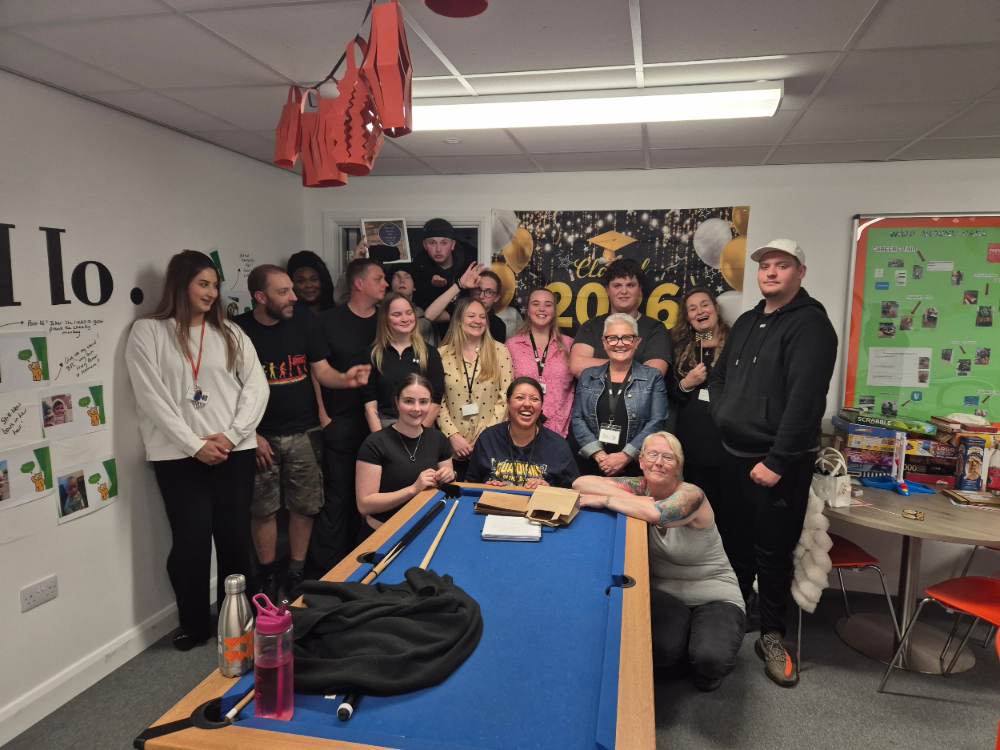 group picture of y13 leavers party